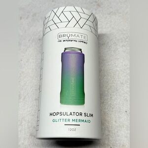NWT Brümate Hopsulator Slim Glitter‎ Mermaid Insulated 12 oz Can Cooler